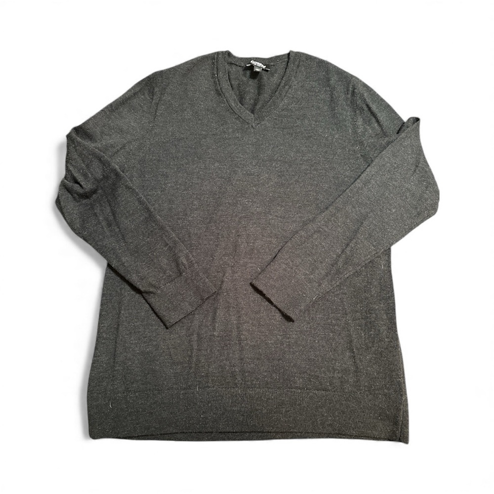 Express Charcoal V-Neck Sweater